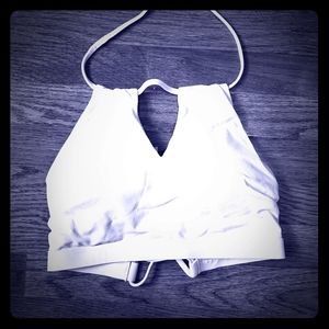 Athleta light pink small swim top